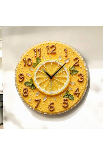 AA Shop 2D Kabartma Görünümlü Limon Renkli Baskı Desenli Sayılı Yılbaşı Hediy...