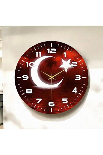 AA Shop Renkli Baskı Türk Bayrak Desenli Sayılı Yılbaşı Hediyelik Ahşap Sessi...