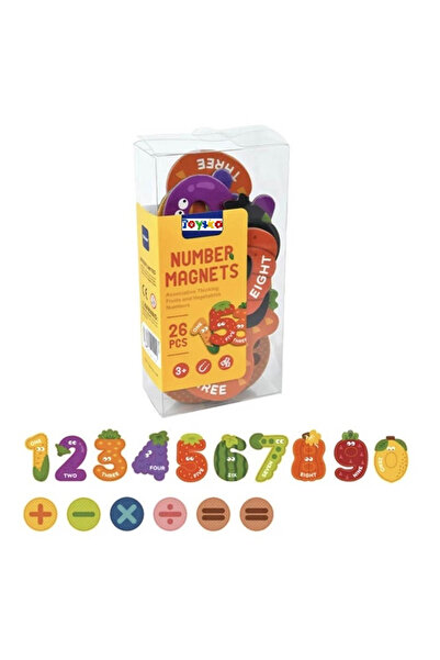 Toyska Magnetic number set with mathematical signs, 26 pieces, multicolor