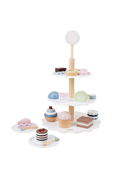 Toyska Wooden cake stand, 21 pieces, multicolor