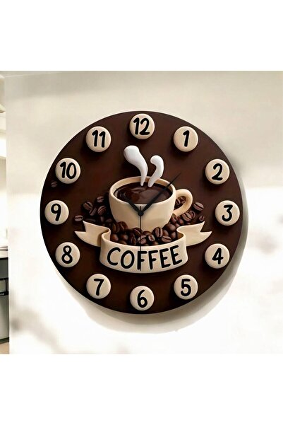 AA Shop Kabartma Görünümlü Kahve Coffee Renkli Baskı Desenli Sayılı Hediyelik...