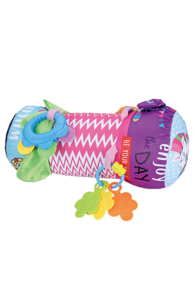 Toyska Baby tummy pillow, cylinder, Tummy Time Reef, Pink