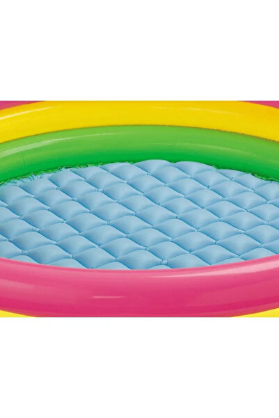 Toyska Inflatable Rainbow Pool with Soft Floor for Children, 86x25 cm