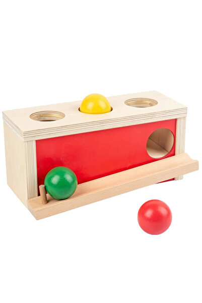 Toyska Joc educativ Montessori Cutia Permanentei cu 3 bile colorate si pista,...