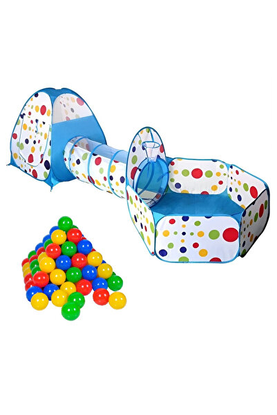 Toyska Cort de joaca 3 in 1 ideal pentru copii cu 100 de bile multicolore inc...