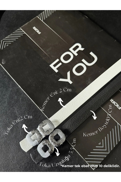 Fiori Pachet de 2 centuri subțiri pentru femei, cu cataramă lungă argintie, c...