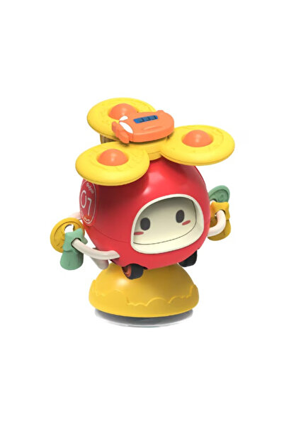 Toyska Jucarie zornaitoare cu ventuza si spinner, Masinuta, multicolor