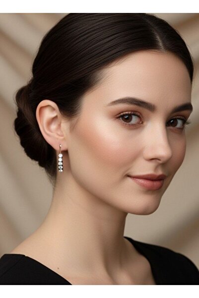 Süspüs Accessories BEYAZ TAŞLI OTANTİK KÜPE