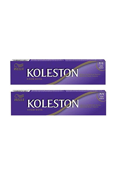 Wella Koleston Tüp Saç Boyası 7/1 Küllü Kumral x 2 Adet