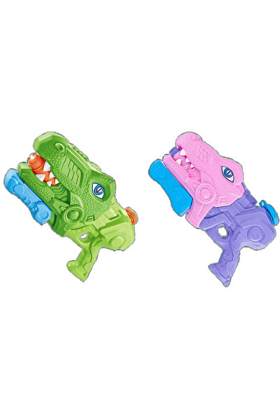 Toyska Σετ 2 x Νεροπίστολα για Παιδιά, Τυραννόσαυρος, Ροζ + Πράσινο, 660 ML