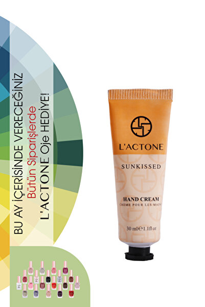 L'ACTONE Sunkissed Hand Cream 30 ml / Hand Cream - 1 Piece with Nail Polish Gift