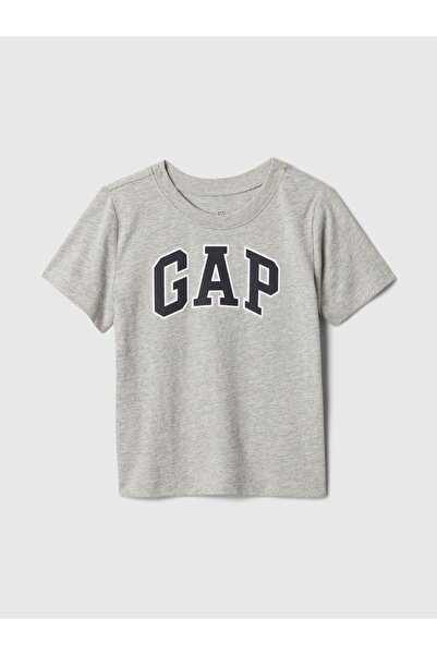 GAP Erkek Bebek Gri Logo T-Shirt