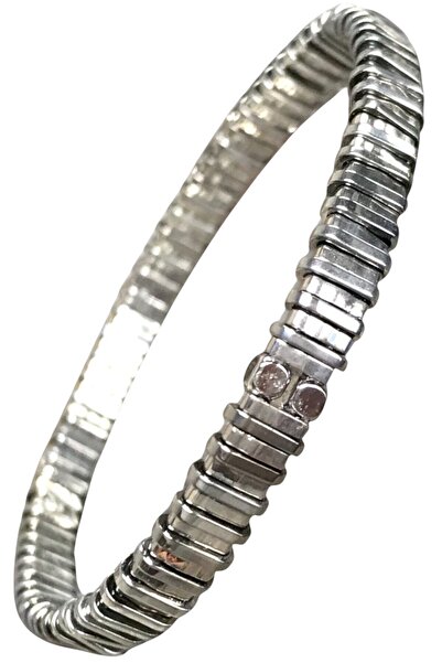 NAZLI TAKILAR سوار مصنوع يدويًا من الخرز الزجاجي المرن اللامع المعدني للجنسين...