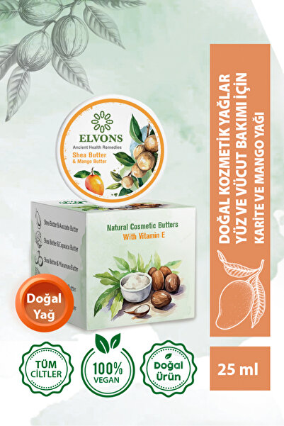 Elvons Lip Balm - Dudak Kremi - Vazelin, Mango & Shea Yağı - Onarıcı & Nemlen...