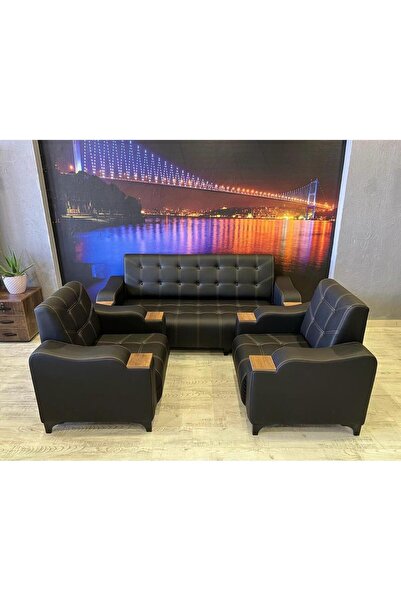 ENG OFİS MOBİLYALARI STAR DERİ OFİS OTURMA GRUBU