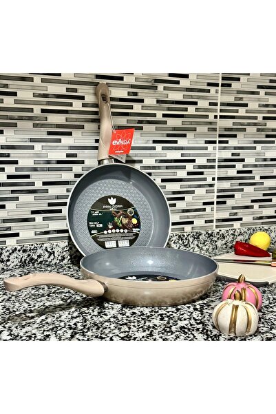 EVİNDA PAN-DORA Serisi 24 cm Kristal Seramik Tek Kulp Tava