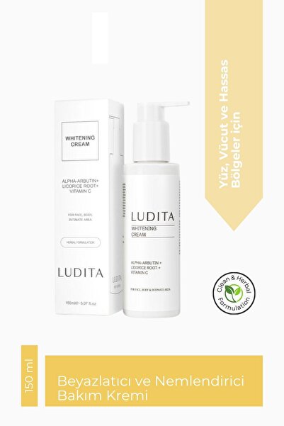 LUDITA Beyazlatıcı Bakım Kremi – Yüz, Vücut ve Hassas Bölgeler İçin Leke Karş...