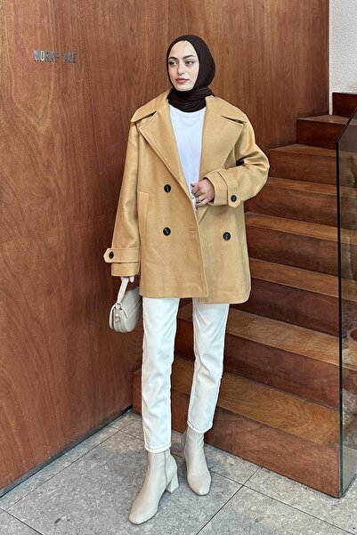 lamelif Kaşe Kaban Camel