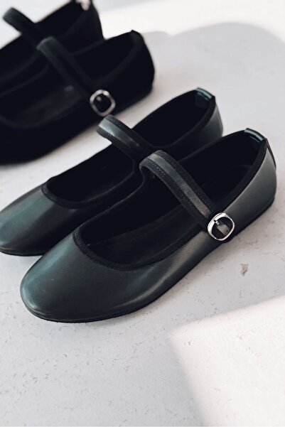 I Love Shoes Vosinta Matte Leather Mary Jane Ballet Flats Black