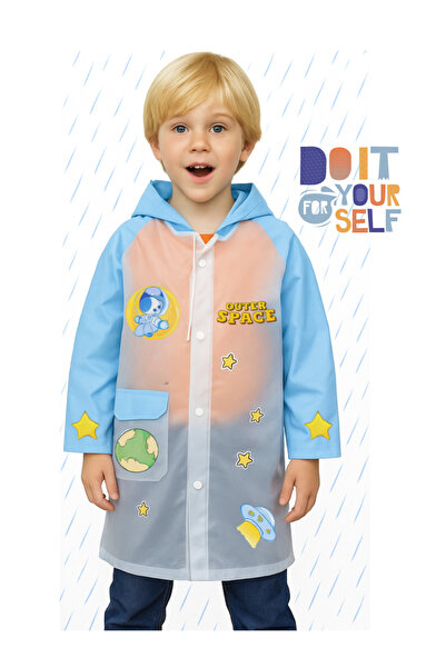 Casabony Kendin Tasarla Erkek Çocuk Yağmurluk Mavi