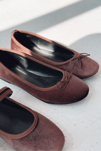 I Love Shoes Lante Kadife Mary Jane Babet Acıkahve