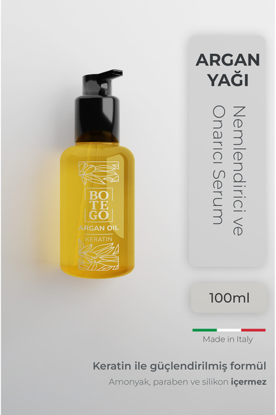 botegohair Argan Yağı, Keratin Nemlendirici ve Onarıcı Saç Bakım Serumu 100 ml