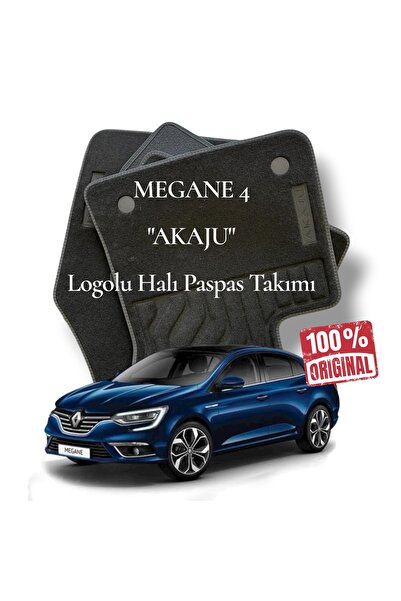 Renault Megane 4 Akaju Logolu Siyah Halı Paspas Takımı 8201692017