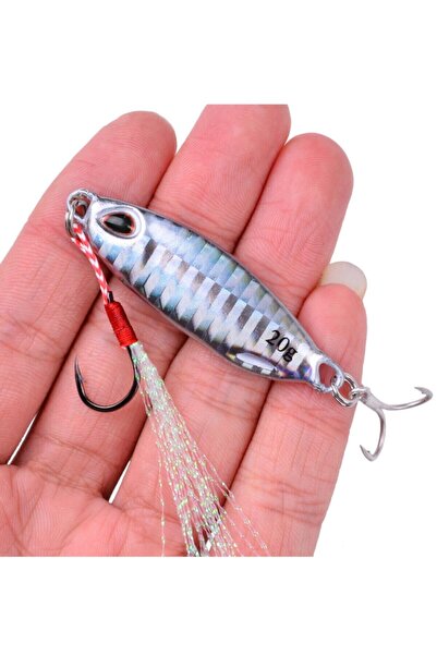usmtekno Rapala Lures Jig Yem 20gr Lüfer Ailesi Suni Yapay Balık Yemi D2 Gümüş