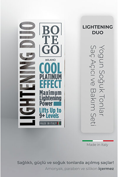 botegohair Lightening Duo Yogun Soguk Tonlar Saç Açıcı ve Bakım Seti