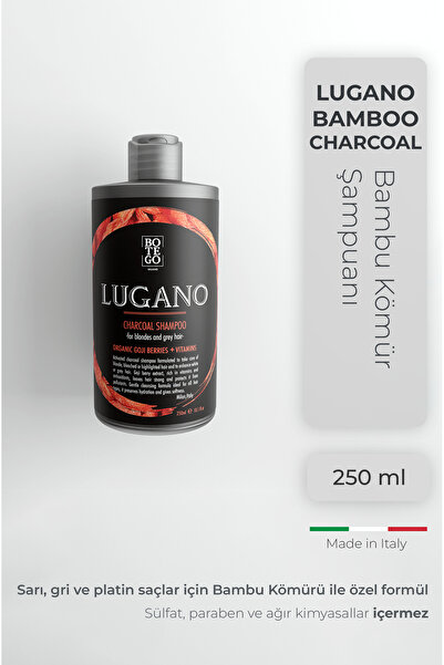botegohair Lugano Charcoal | Kömür Şampuanı 250 ml Ultra Parlaklık Sarı Gri S...