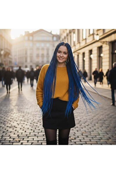 BilfolD اللون الأزرق الداكن/السنابلي للشعر الأفريقي والشعر الرياستا/الشعر الم...