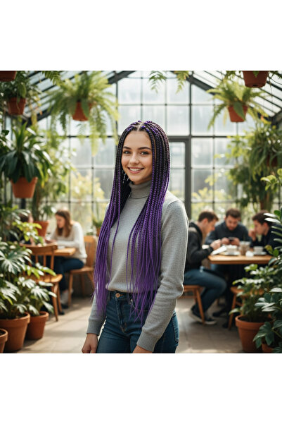 Ethab Ticaret سين أومبري/أسود/بنفسجي رمادي للشعر الأفريقي والشعر الريستا