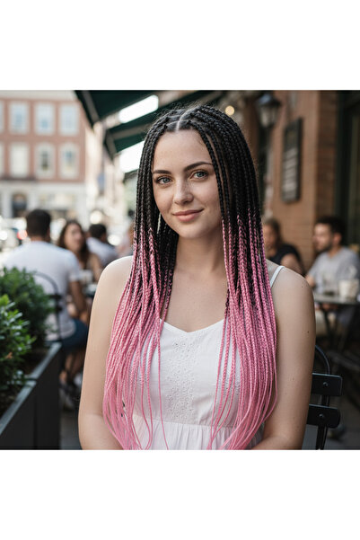 Ethab Ticaret Sen Ombreli / Black / Candy Pink for African Braids and Rasta