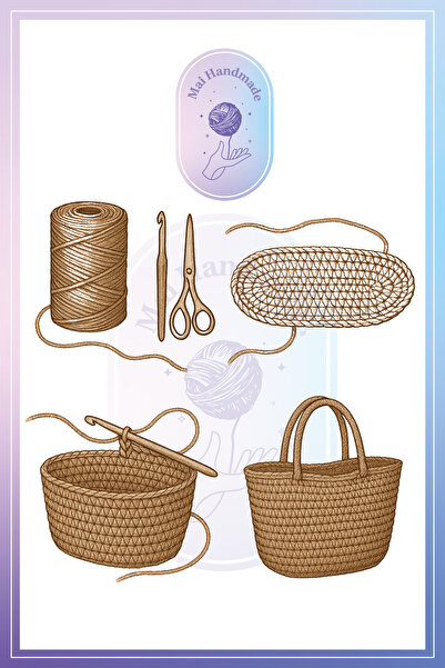 Mai Handmade Hobby ve Örgü Evi Doğal Kağıt İp 300-350 Gr Yaklaşık 300-350 Metre Kağıt Ip Örgü Ipi