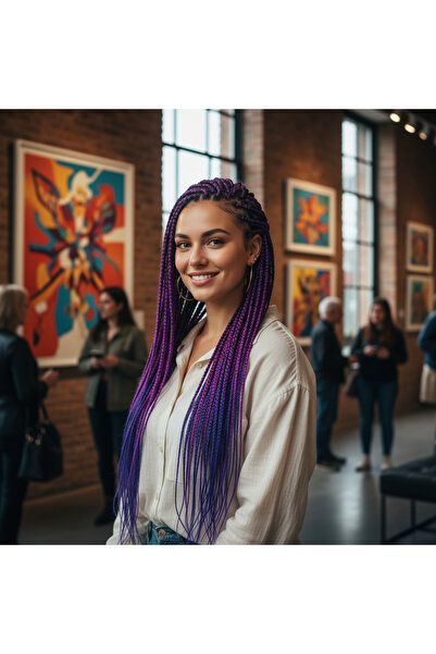 Ethab Ticaret خيوط سين أومبري / أرجواني فاتح / أرجواني غامق للضفائر الأفريقية...