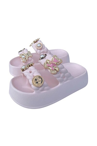 rs riva shoes Girl's Pool Beach Vacation Daily Summer Comfortable Non-Slip Sole Emoji Stone Slippers