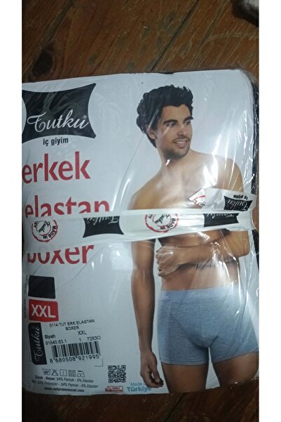 Tutku Erkek Elastan Boxer 6'lı Paket