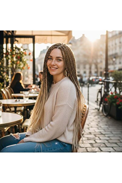 Ethab Ticaret سين أومبري/قهوة/بلاتينيوم لتسريحات الشعر الأفريقية والرستا