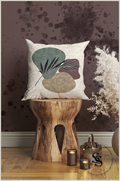 SasoHome Кольорові камені, розроблені Cicek з візерунком 4pcs Цифровий друкований чохол для подушок