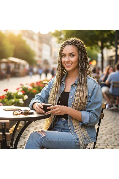 Ethab Ticaret سين أومبري / أسود / بلاتينيوم للضفائر الأفريقية والشعر الروتاني