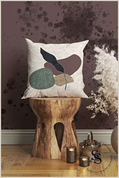 SasoHome Кольорові камені, розроблені Cicek з візерунком 4pcs Цифровий друкований чохол для подушок