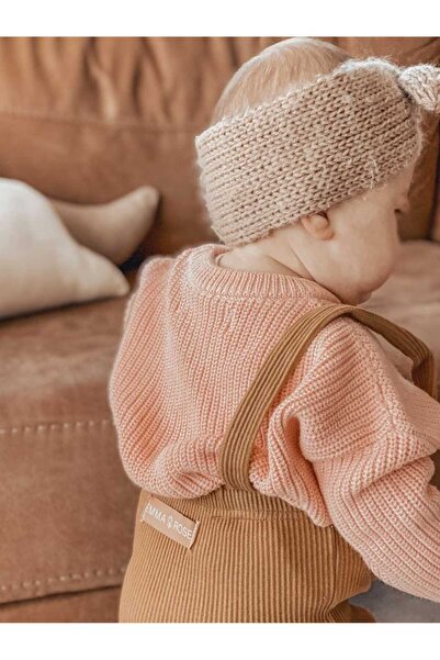 Nimini Kids Esnek Bisiklet Yaka Selanik Örgü Unisex Bebek ve Çocuk Kazak