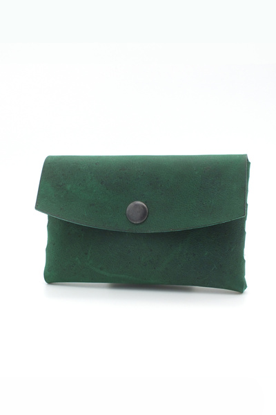 GALANDE Handmade Genuine Leather Card Holder Wallet – Snap Closure and Seamless