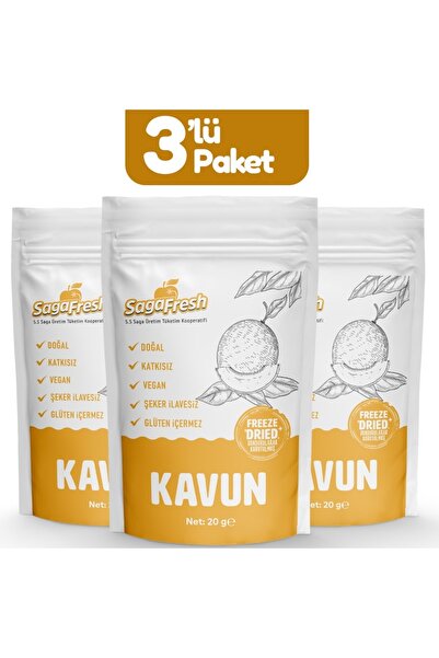 3'lü Dondurularak Kurutulmuş Kavun Dilimleri (3X20G)
