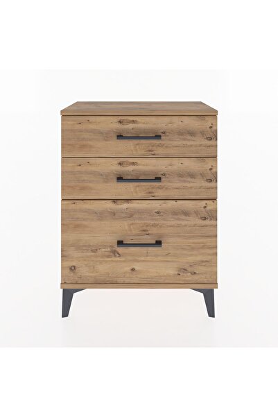 Dienni Arges Komodin 3 Çekmeceli 60x30x80 Çam-Çam