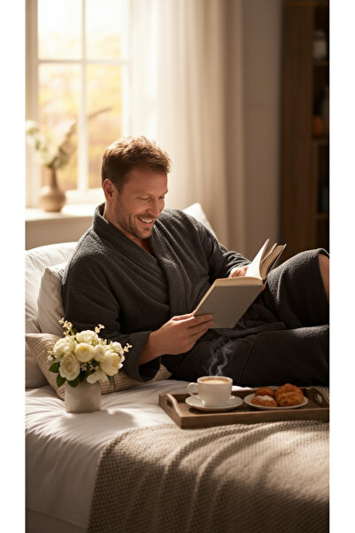 Minteks SOFT KİMONO YAKA BORNOZ