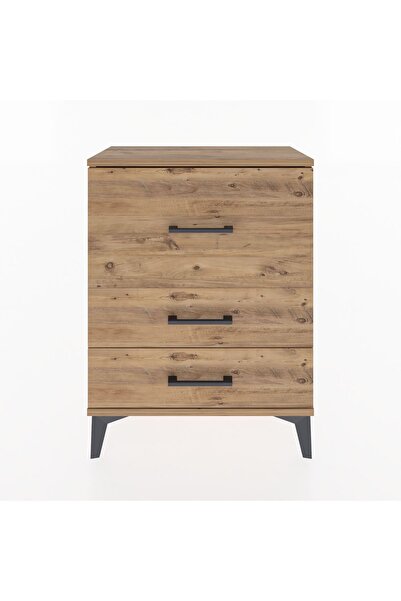 Dienni Arges Komodin 3 Çekmeceli 60x30x80 Çam-Çam