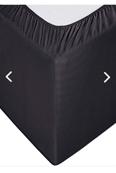 CASPARA Double King Size 180X200 Elastic Sheet Set with 2 Pillowcases - Black