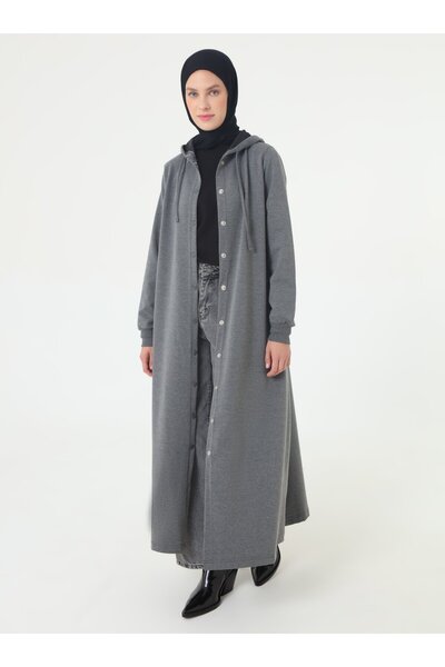 Benin Спортивна куртка з капюшоном на кнопках - Антрацит -