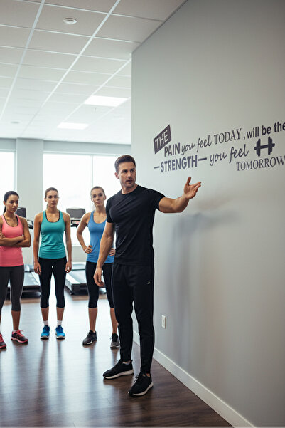 KT Decor ملصق حائط حديث - كلمات رئيسية للصالة الرياضية